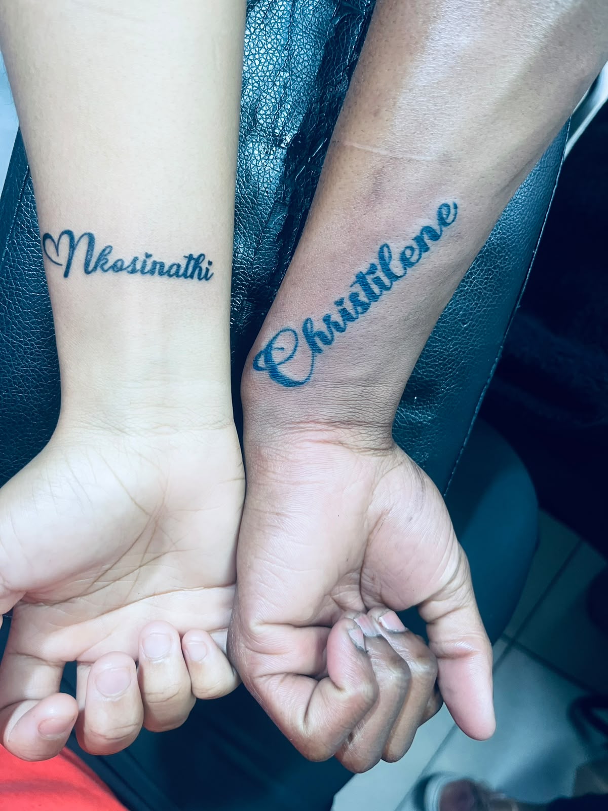 Custom tattoo lettering by Gin Tattoos
